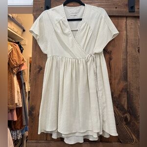 Urban Outfitters Cream Striped Mini Dress